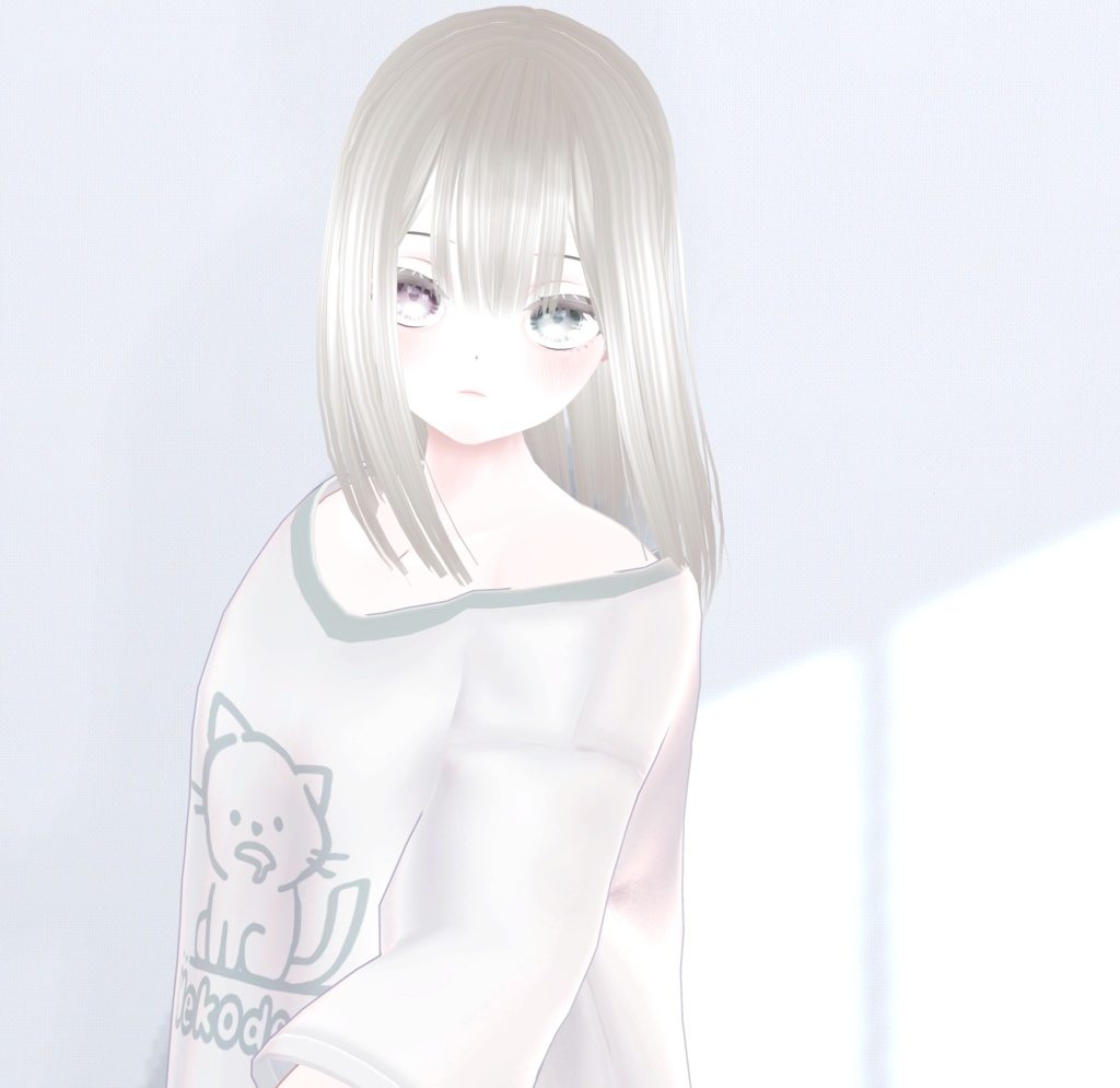 【3アバター対応髪型】シンプルセミロング