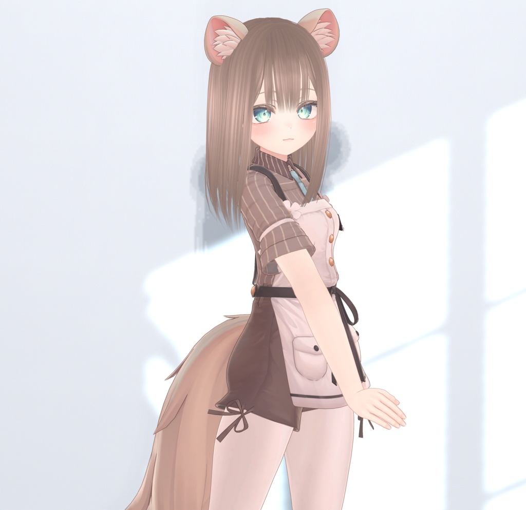 【3アバター対応髪型】シンプルセミロング