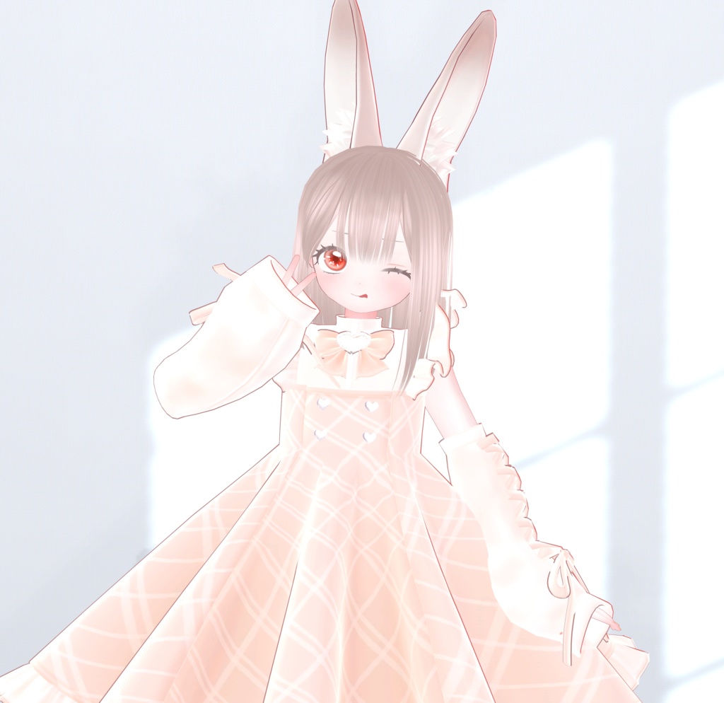 【3アバター対応髪型】シンプルセミロング