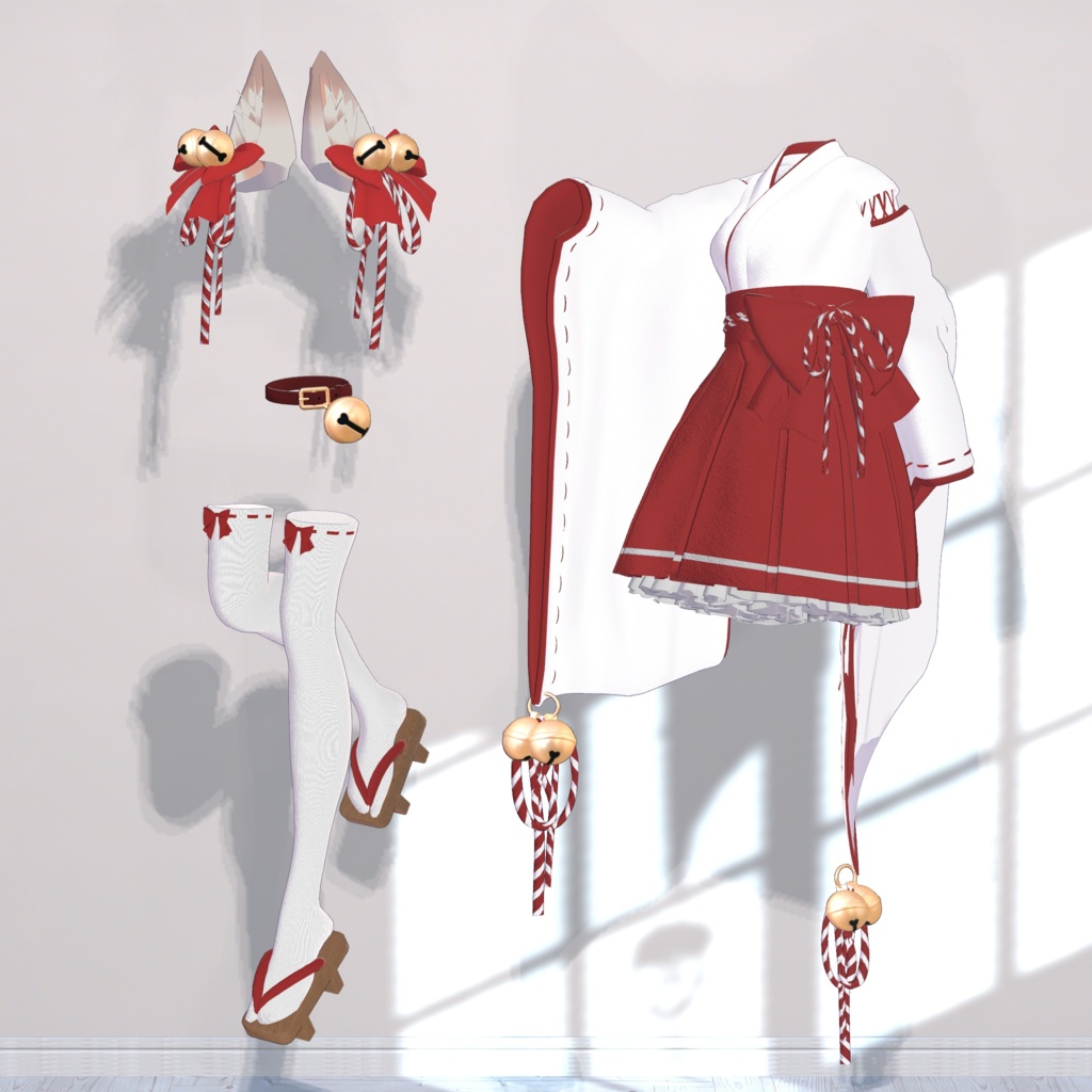 【複数アバター対応衣装】Suzumiko-鈴巫女-