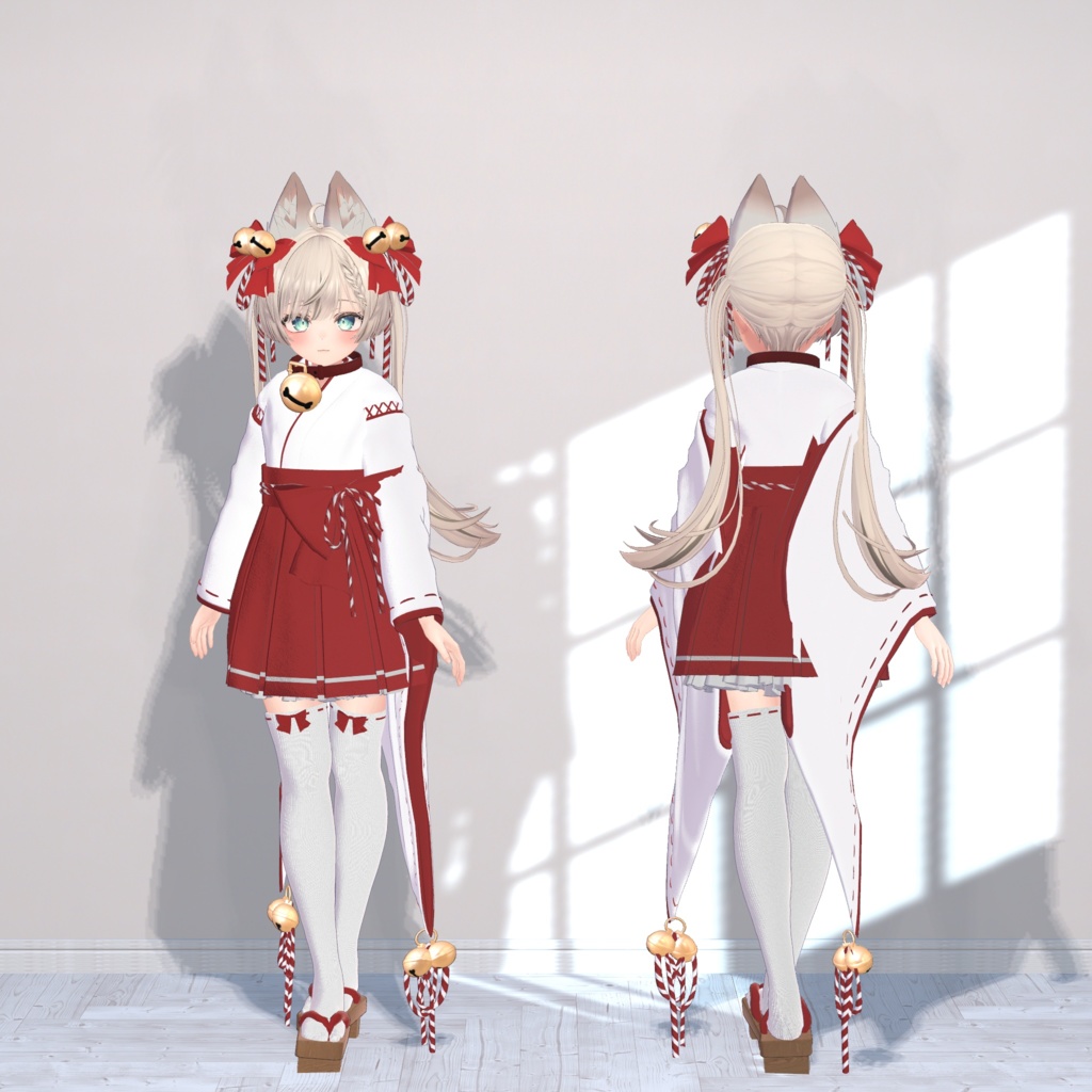 【複数アバター対応衣装】Suzumiko-鈴巫女-