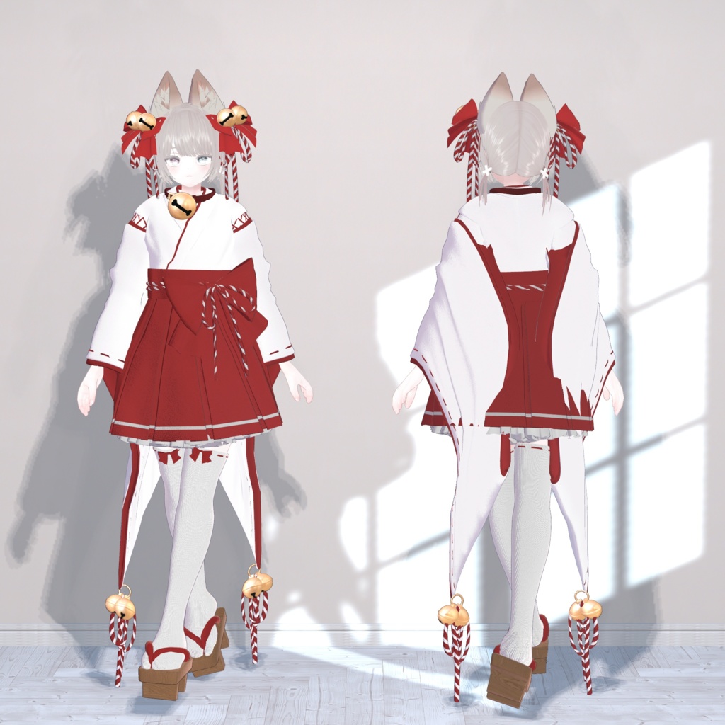 【複数アバター対応衣装】Suzumiko-鈴巫女-