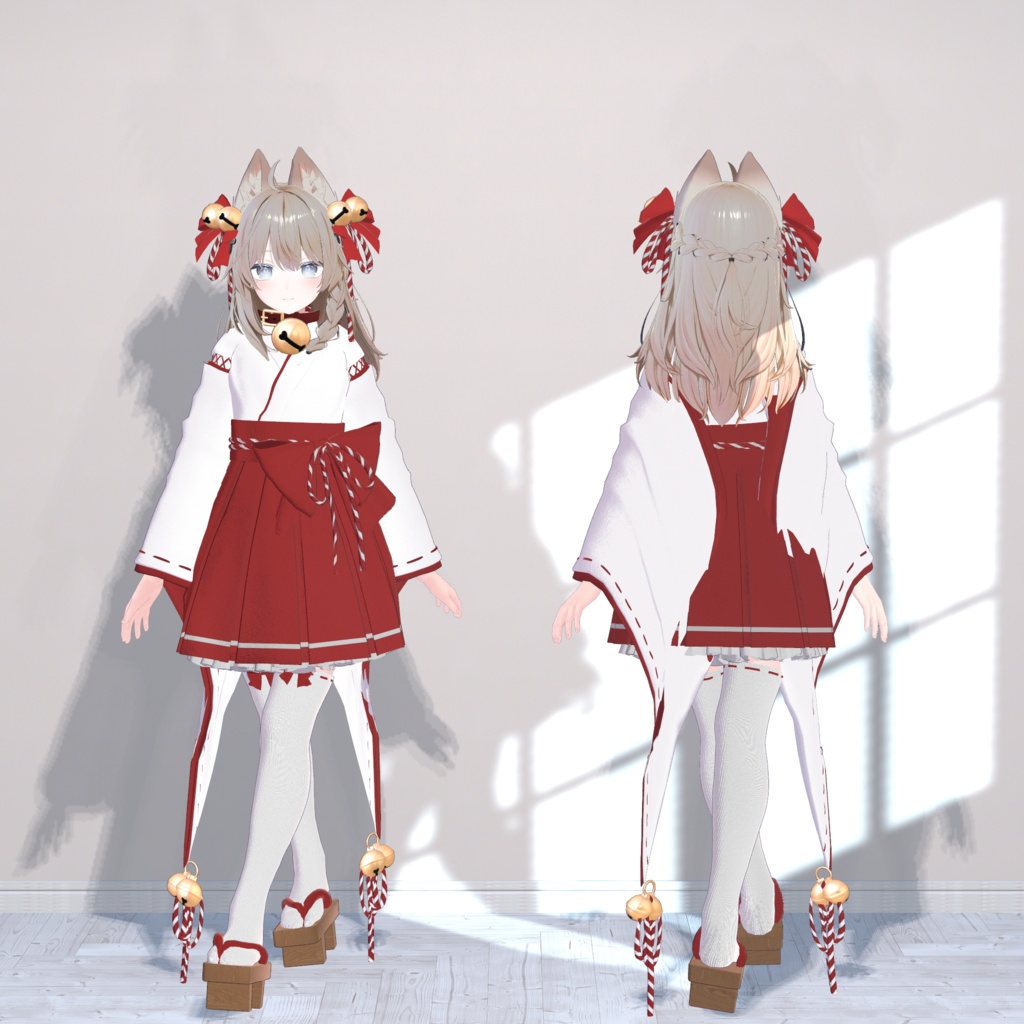 【複数アバター対応衣装】Suzumiko-鈴巫女-