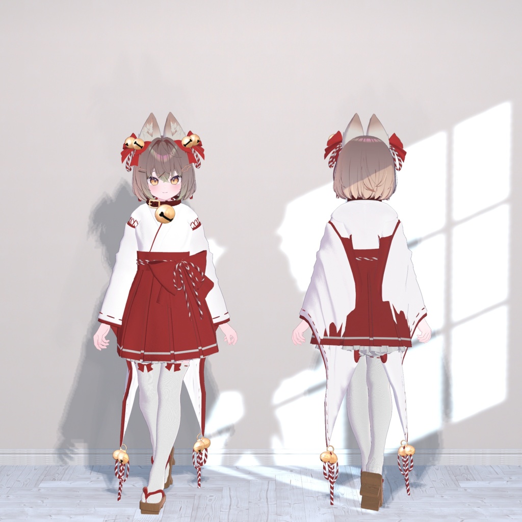 【複数アバター対応衣装】Suzumiko-鈴巫女-