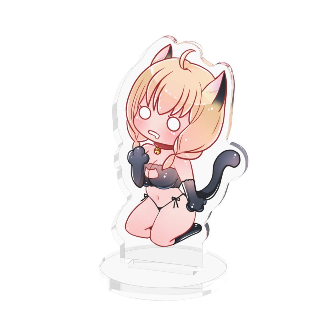 ねこびあ　アクリルフィギュア - 50x50mm