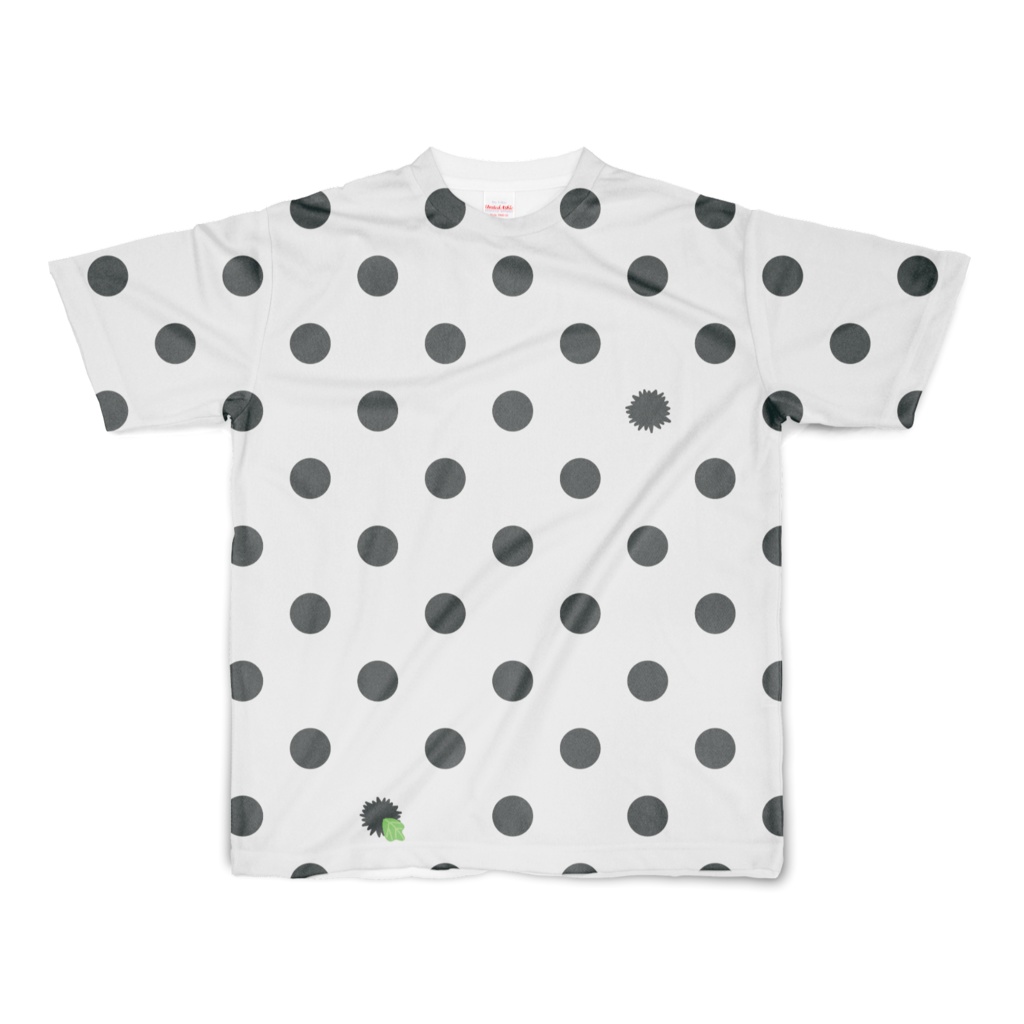 水玉に潜むウニ(フルグラフィックTシャツ)