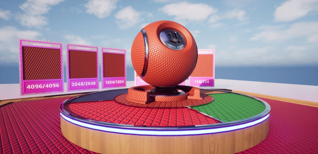 【シームレス軽量128~1K~4K】Quilted-leather Material(diamond)キルティングレザー マテリアル(ダイヤ)【SBSAR&スマートマテリアル付 パラメータ85種類】