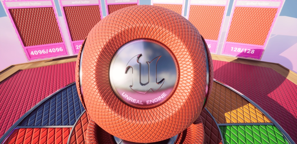 【シームレス軽量128~1K~4K】Quilted-leather Material(diamond)キルティングレザー マテリアル(ダイヤ)【SBSAR&スマートマテリアル付 パラメータ85種類】