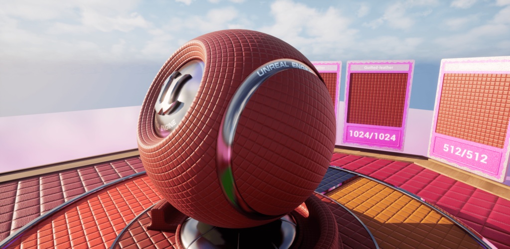 【シームレス軽量128~1K~4K】Quilted-leather Material(square)キルティングレザー マテリアル(スクウェア)【SBSAR&スマートマテリアル付 パラメータ85種類】