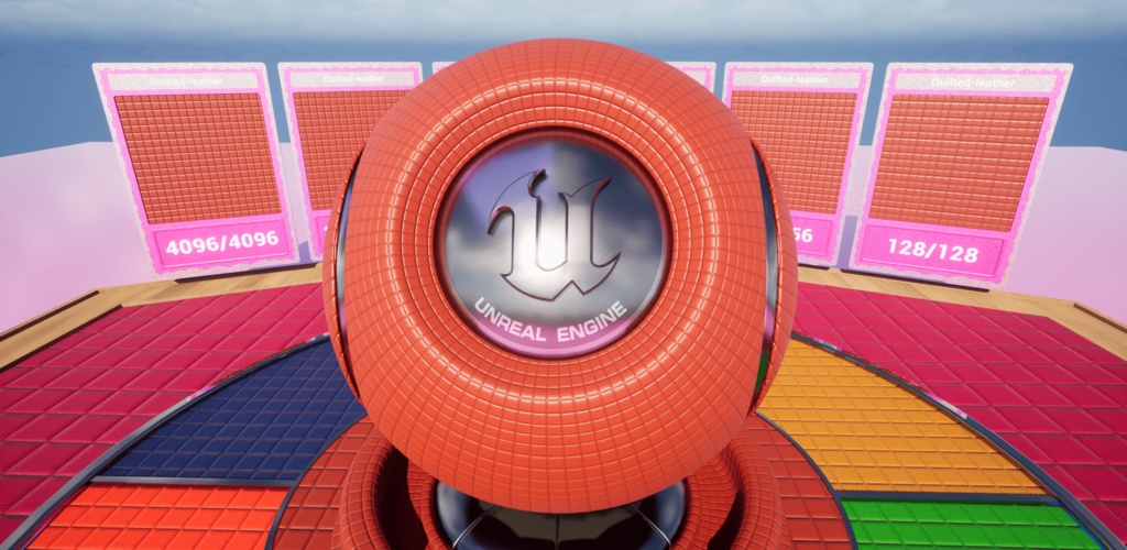 【シームレス軽量128~1K~4K】Quilted-leather Material(square)キルティングレザー マテリアル(スクウェア)【SBSAR&スマートマテリアル付 パラメータ85種類】