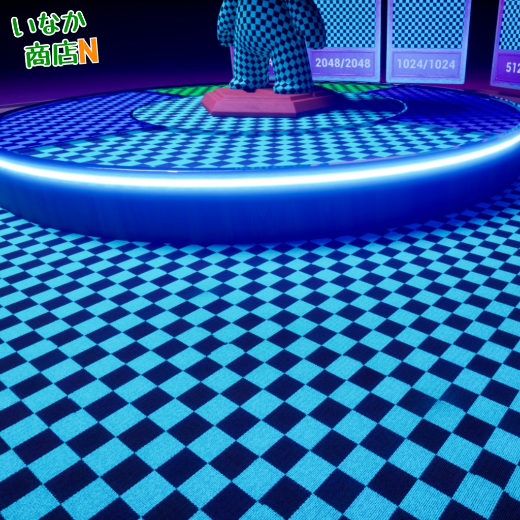 【シームレス軽量128~1K~4K】鬼滅の刃でおなじみ!Ichimatsu-Pattern_Material!市松模様【SBSAR&スマートマテリアル付 パラメーター 72種類】