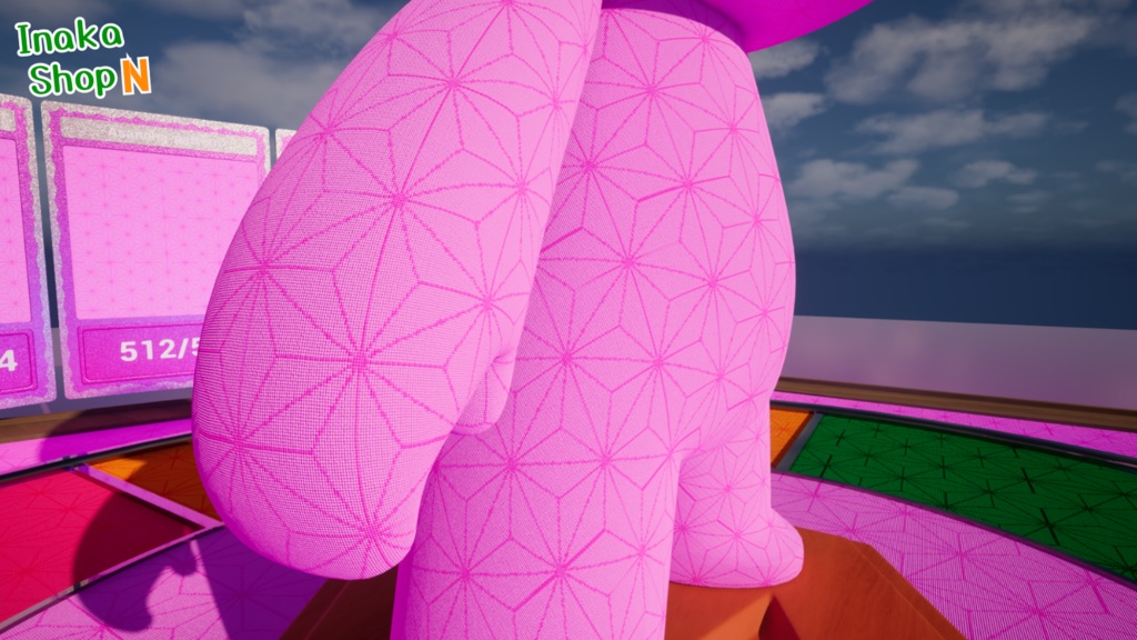 【シームレス軽量128~1K~4K】鬼滅の刃『禰豆子』でおなじみ!Asanoha-pattern_Material!麻の葉 模様【SBSAR&スマートマテリアル付 パラメーター 80種類】