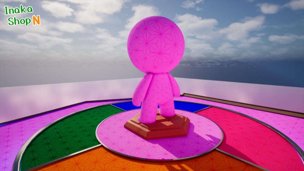 【シームレス軽量128~1K~4K】鬼滅の刃『禰豆子』でおなじみ!Asanoha-pattern_Material!麻の葉 模様【SBSAR&スマートマテリアル付 パラメーター 80種類】