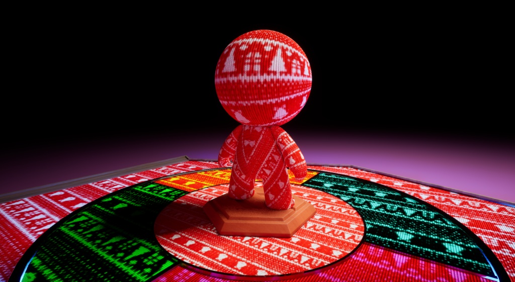 【シームレス軽量128~1K~4K】Nordic-Knit_Christmas-Pattern_Material!ノルディック ニット_クリスマス柄 ( 布 / fabric )【SBSAR&スマートマテリアル付 パラメーター 106種類】