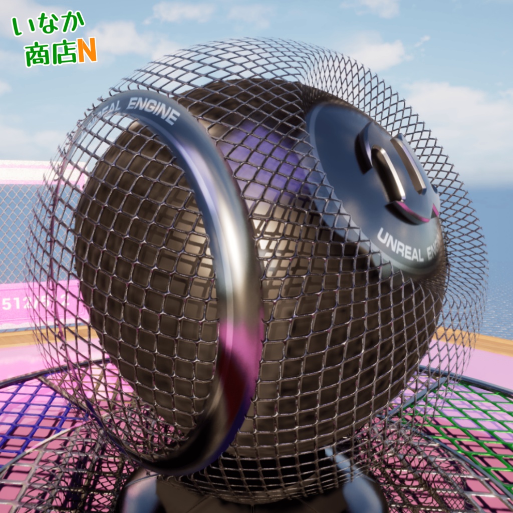 【シームレス軽量128~1K~4K】Diamond-mesh_Material!ダイヤモンドメッシュ ( 金属 / メッシュ )【SBSAR付 パラメーター 92種類】