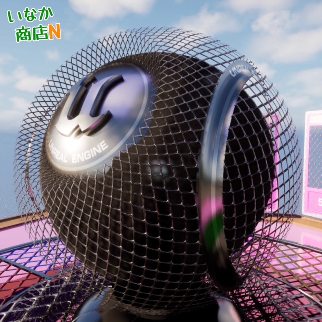 【シームレス軽量128~1K~4K】Diamond-mesh_Material!ダイヤモンドメッシュ ( 金属 / メッシュ )【SBSAR付 パラメーター 92種類】