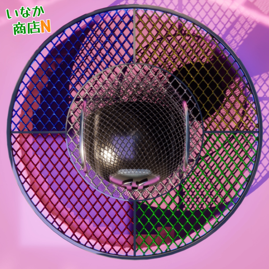 【シームレス軽量128~1K~4K】Diamond-mesh_Material!ダイヤモンドメッシュ ( 金属 / メッシュ )【SBSAR付 パラメーター 92種類】