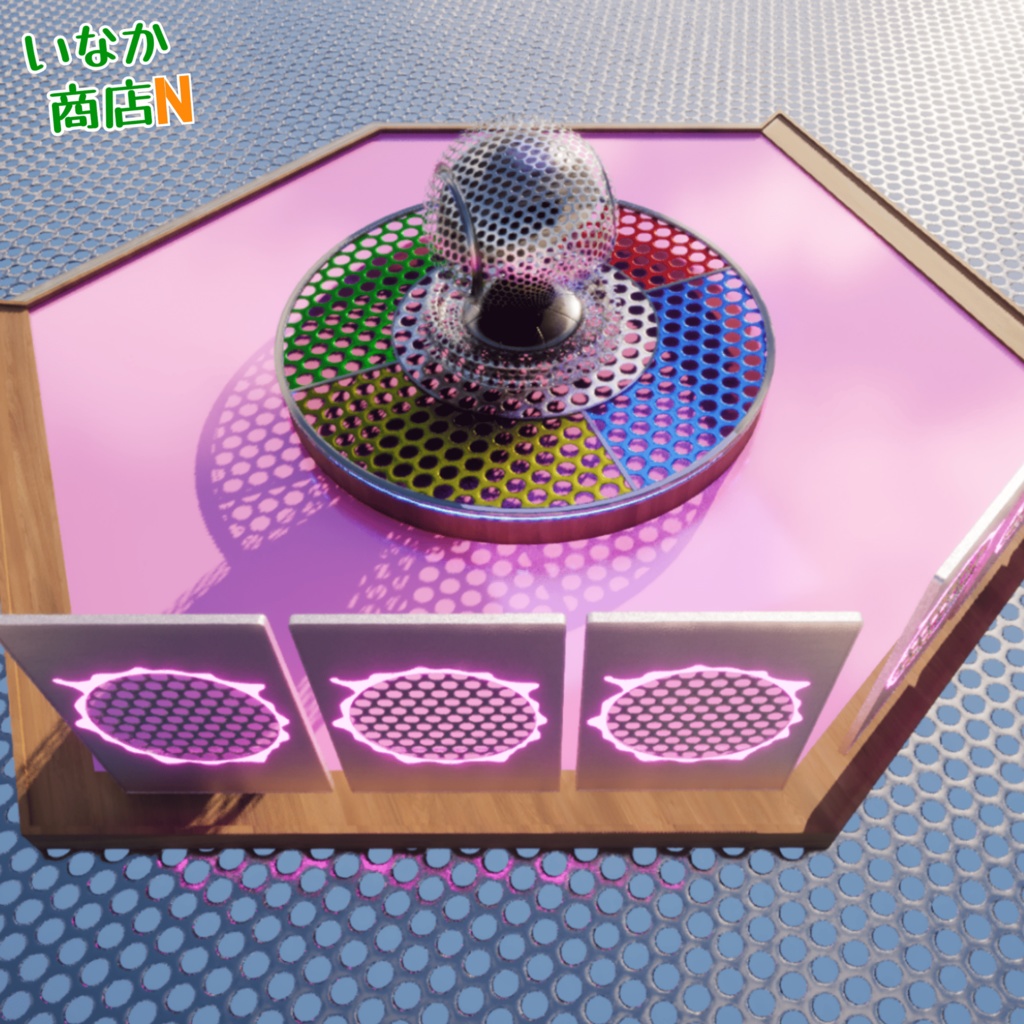 【シームレス軽量128~1K~4K】Punching-Metal-Plate_Material!パンチングメタル ( 金属 / メッシュ )【SBSAR付 パラメーター 92種類】