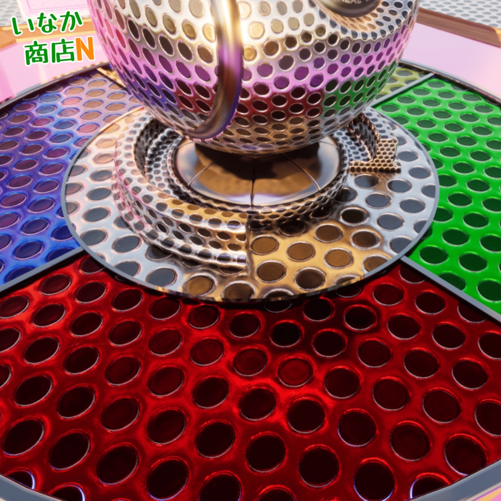 【シームレス軽量128~1K~4K】Punching-Metal-Plate_Material!パンチングメタル ( 金属 / メッシュ )【SBSAR付 パラメーター 92種類】