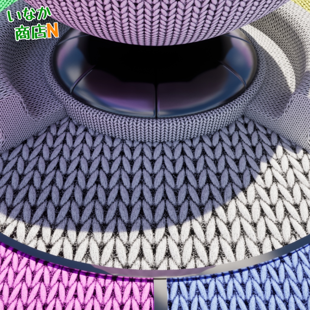 【シームレス軽量128~1K~4K】Wool_Stockinette-Knit_Material!ウール-メリヤス編み (ファブリック)【SBSAR & スマートマテリアル付 パラメーター 88種類】