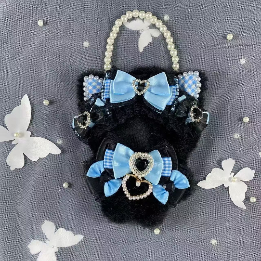 *ニャンコロリータ 立ちぬい服10-13cm 猫耳 青Vol.16 *着せ替え