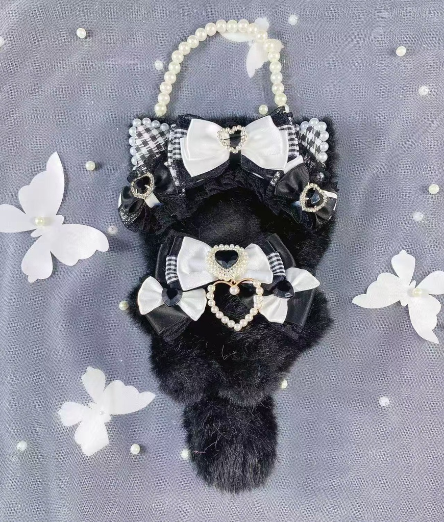 ニャンコロリータ　立ちぬい服10-13cm 猫耳　白　Vol.15 　着せ替え