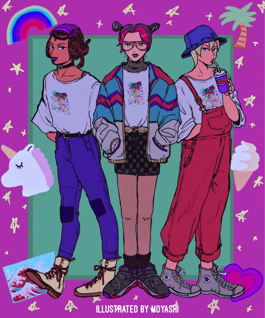 80's JOJO6 girls Tシャツ