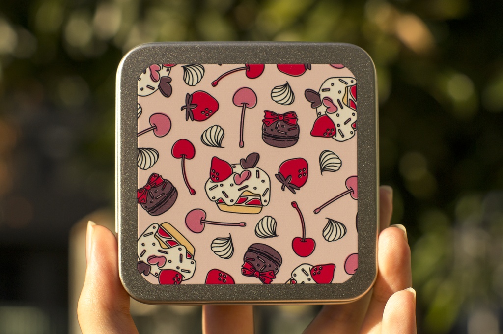 フルーツとケーキの小物入れ缶