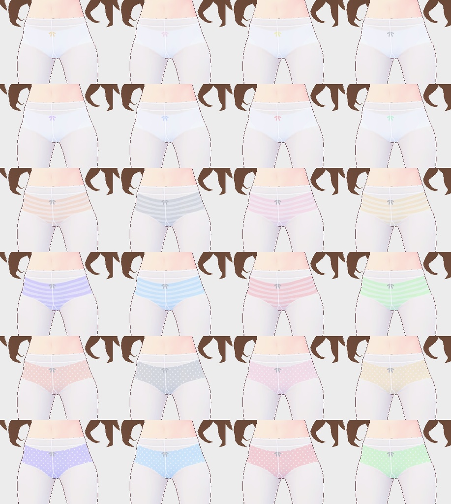 【VRoid】透け白タイツ【無料】