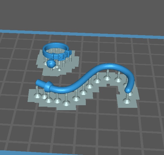 【3Dプリント用モデルデータ】PUNI☆MOFU マオ用 首輪&尻尾