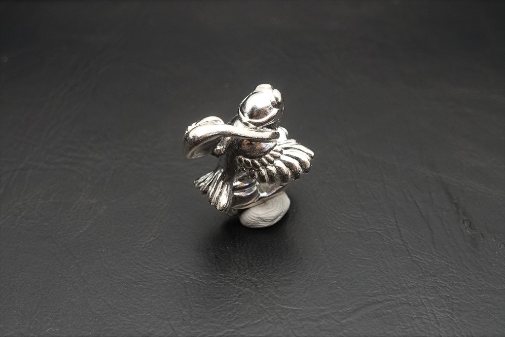 バイクで疾走するスズメ