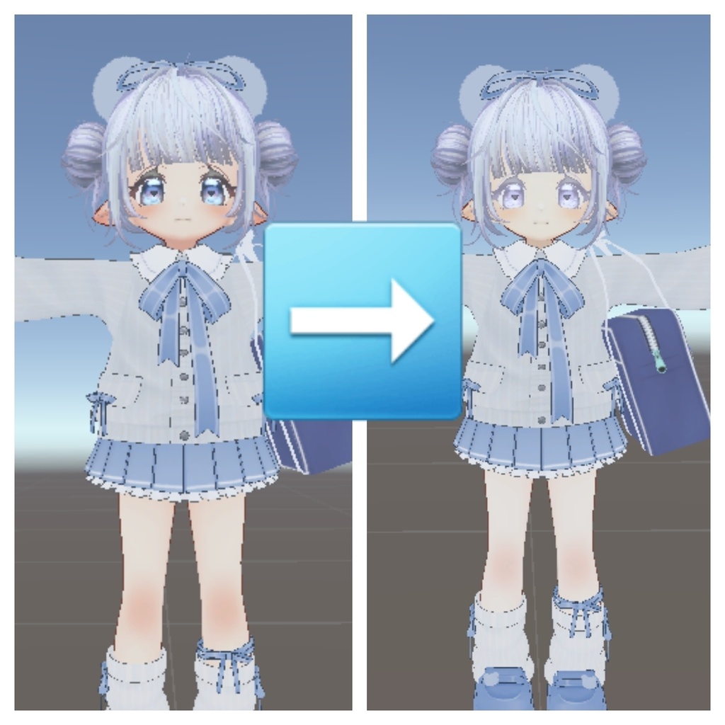 【free】セルモラをブルベ（白色）にするbody,basebodyテクスチャ