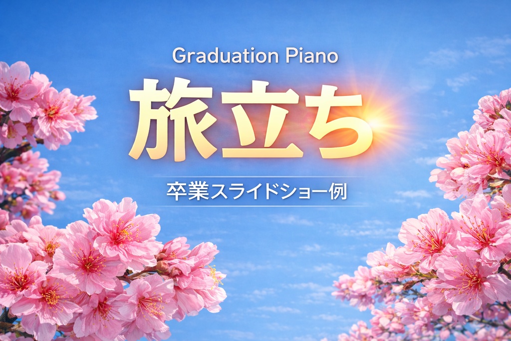 卒業スライドショー例｜旅立ち Graduation Piano ピアノBGM 