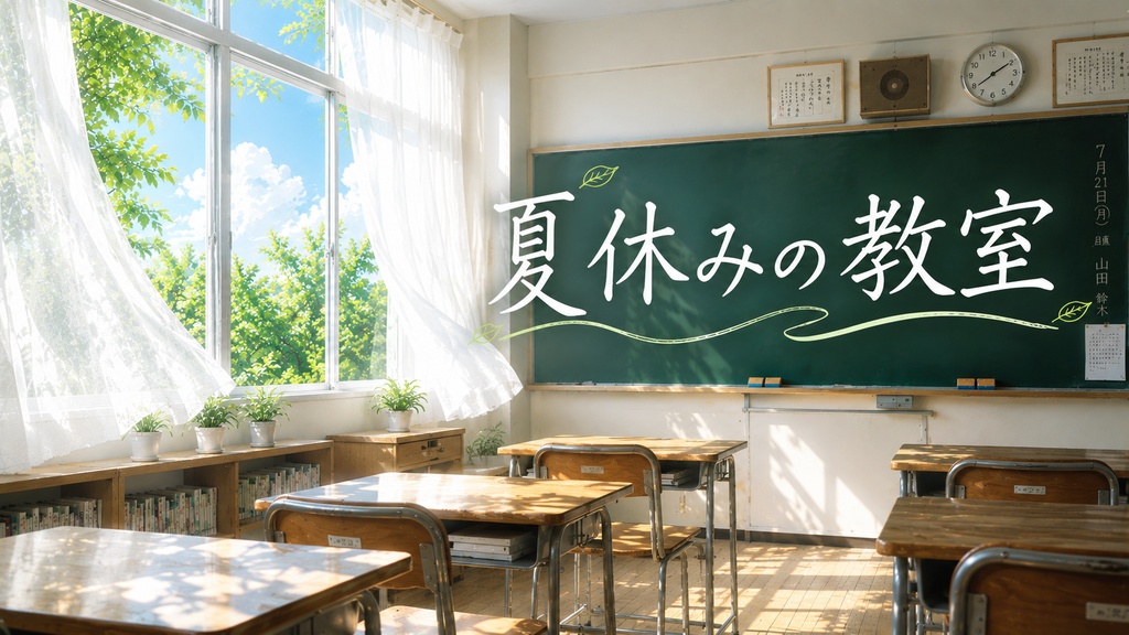 夏休みの教室 🌿｜静かな午後に寄り添う癒しのピアノBGM