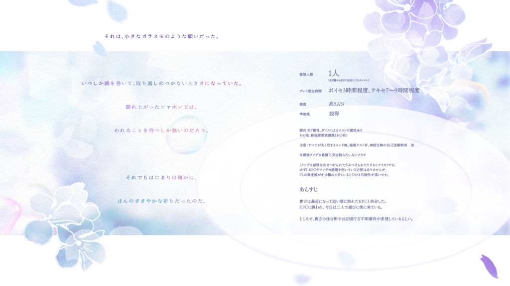 CoC6版シナリオ【愚者の多咼望み】 SPLL:E192743