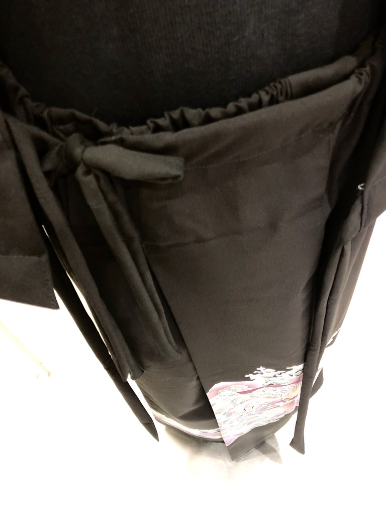 №2 黒留袖 着物リメイク 薄紫花柄