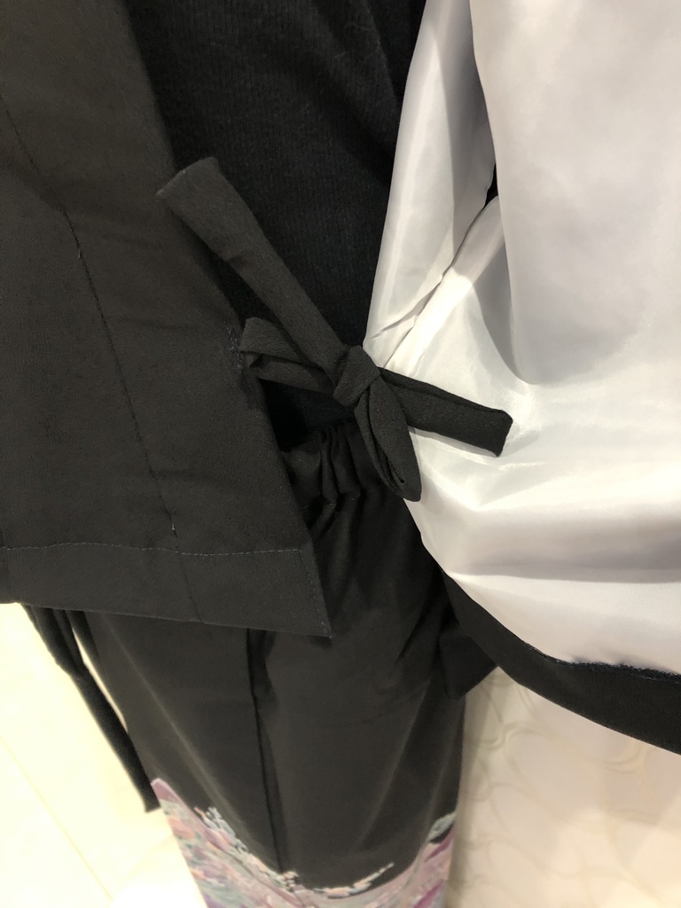 №2 黒留袖 着物リメイク 薄紫花柄