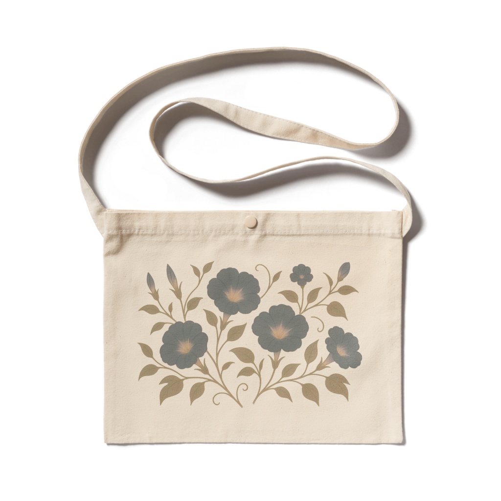 朝顔のサコッシュ