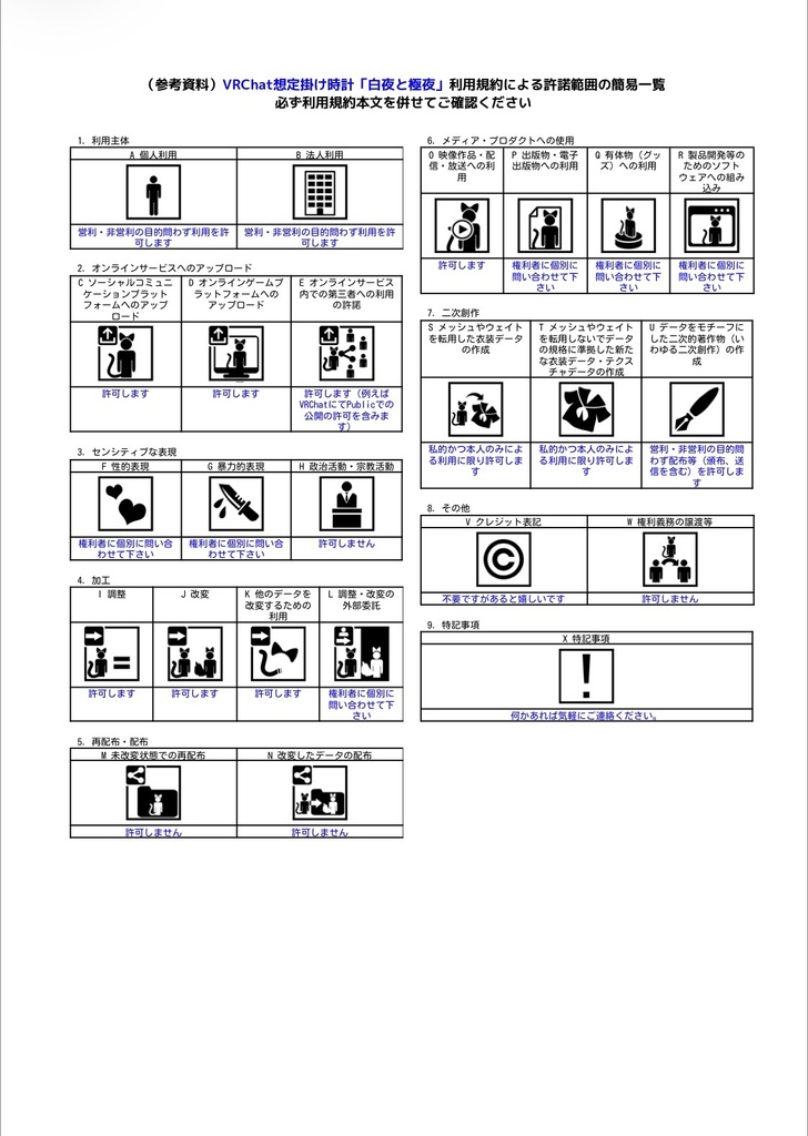 VRChat想定掛け時計「白夜と極夜」