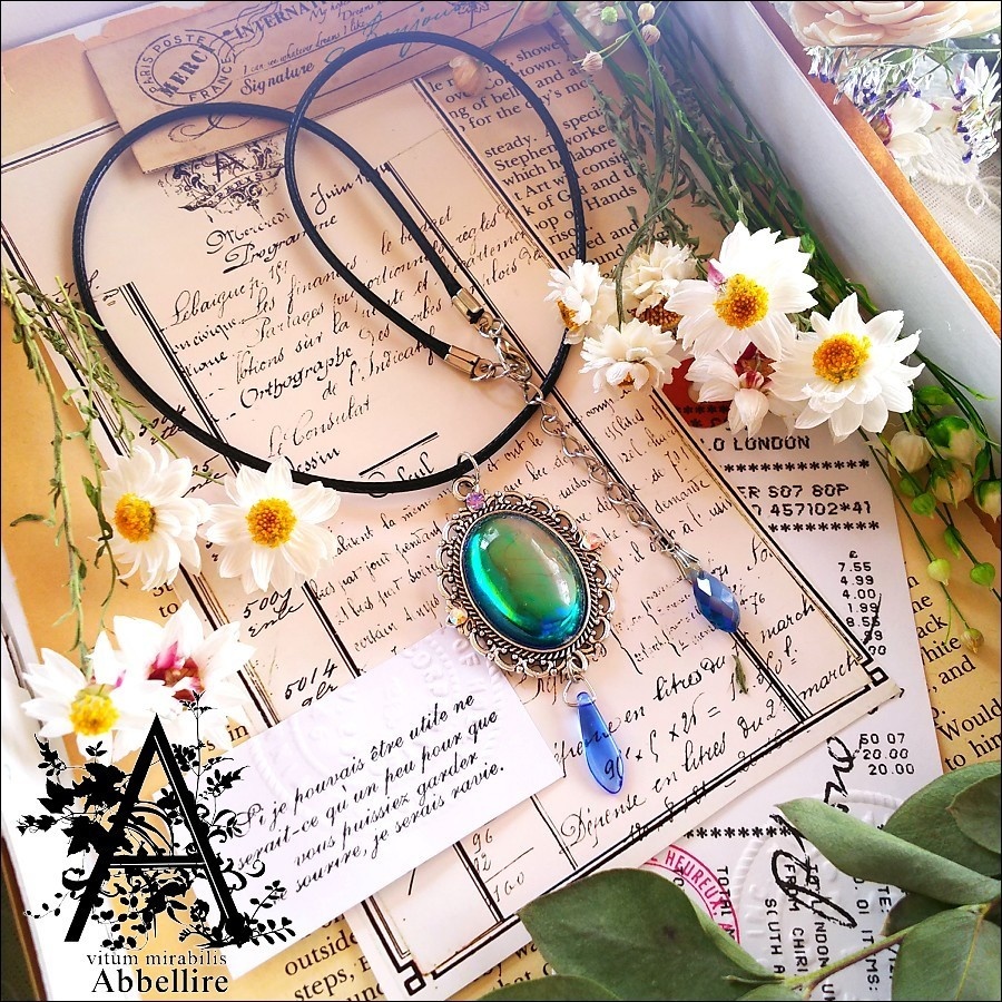 ロングレースタッセル&ネックレス(コードネックレス)-ホワイト-