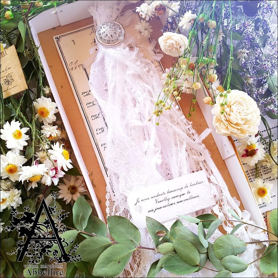 ロングレースタッセル&ネックレス-ホワイト-