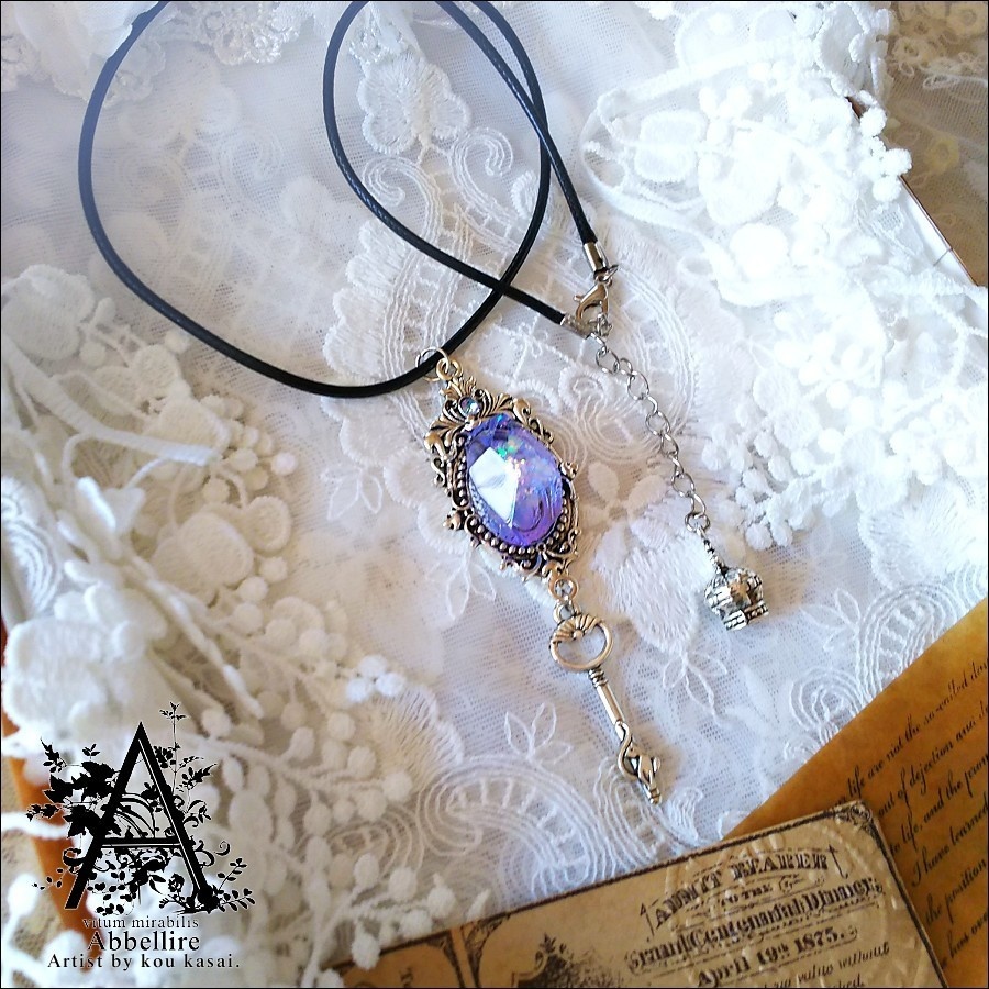 神秘の夜の鉱石ネックレス(ミスティックパープル)