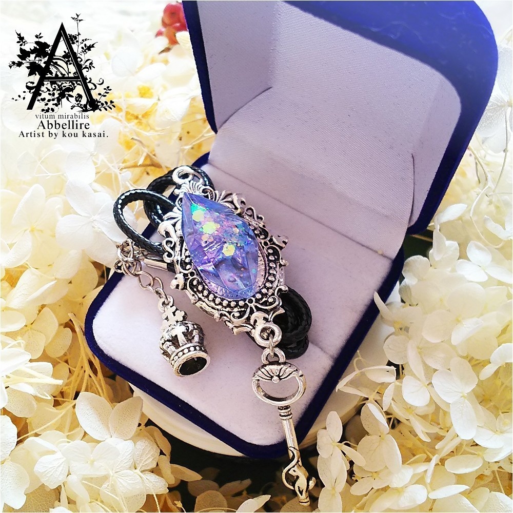 神秘の夜の鉱石ネックレス(ミスティックパープル)