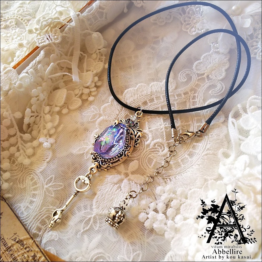 神秘の夜の鉱石ネックレス(ミスティックパープル)