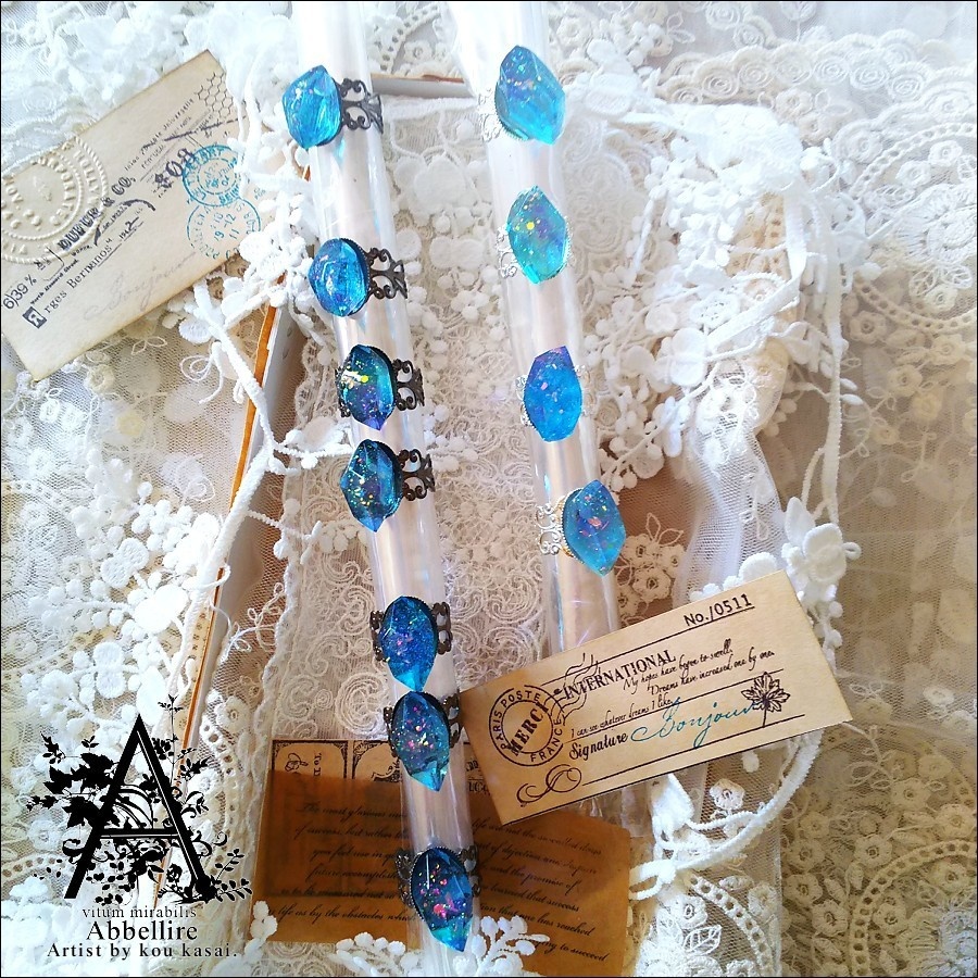 深い夜の鉱石リング