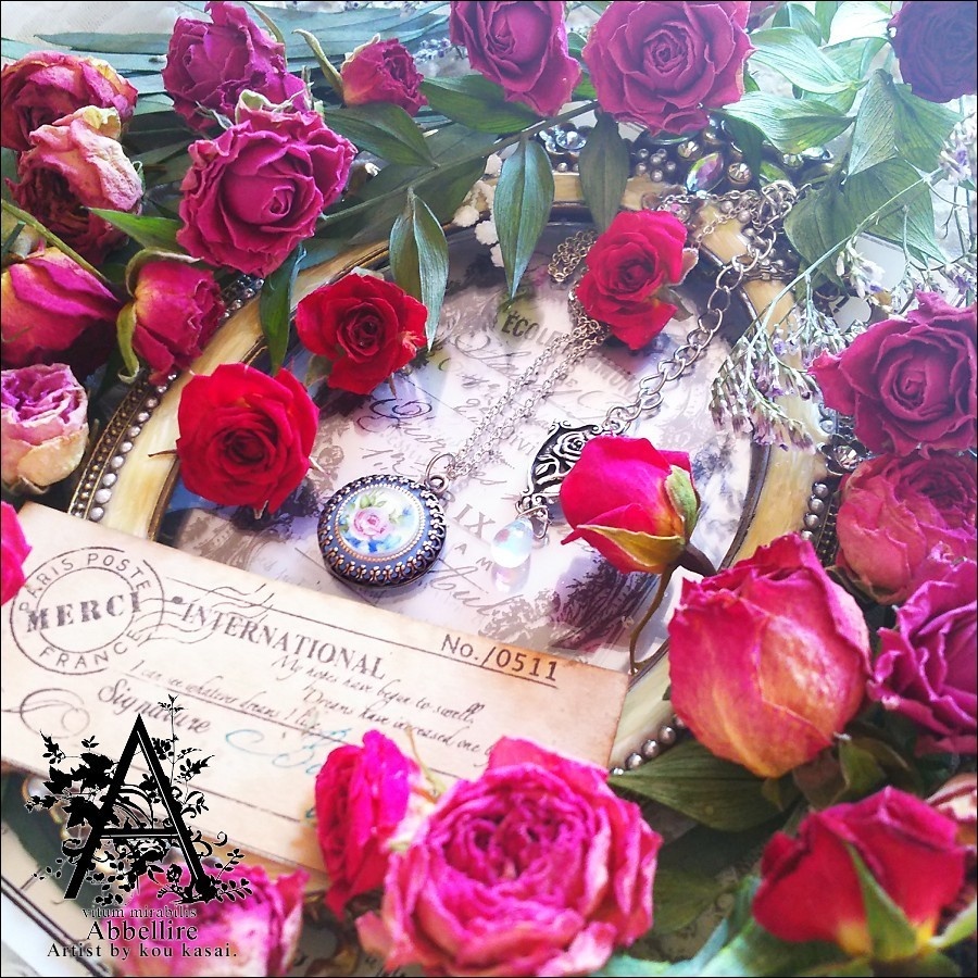 優美な薔薇のネックレス(シルバー)-Vintage-