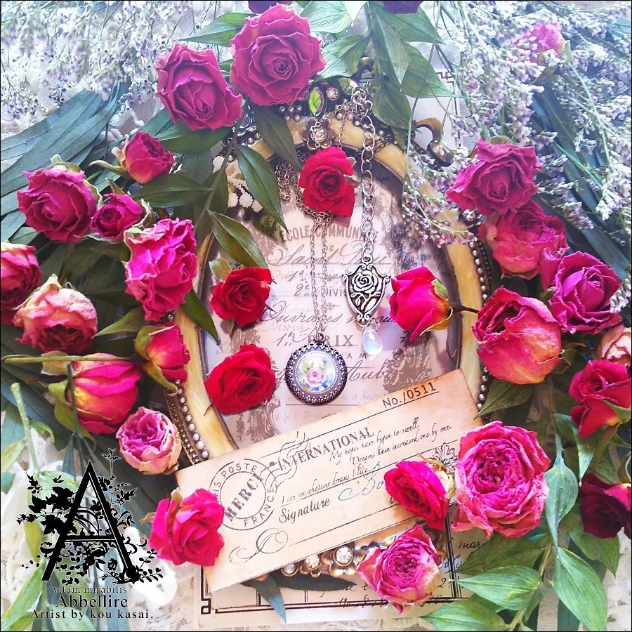 優美な薔薇のネックレス(シルバー)-Vintage-