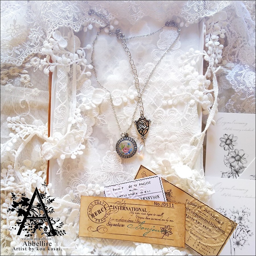 優美な薔薇のネックレス(シルバー)-Vintage-