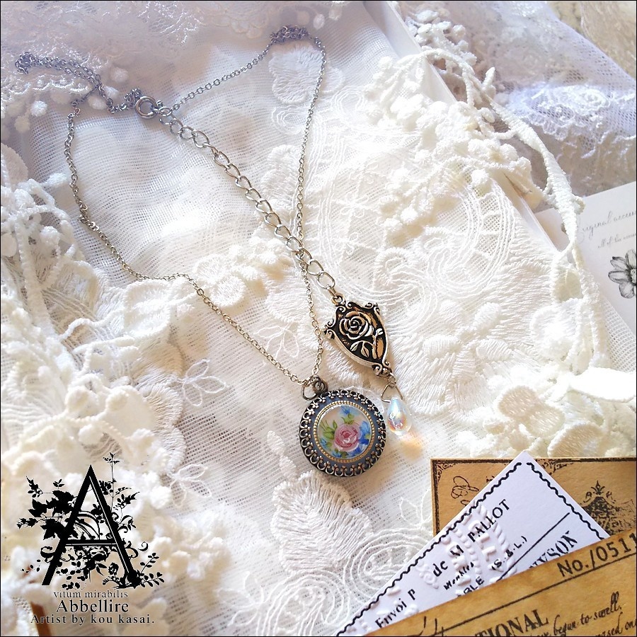 優美な薔薇のネックレス(シルバー)-Vintage-