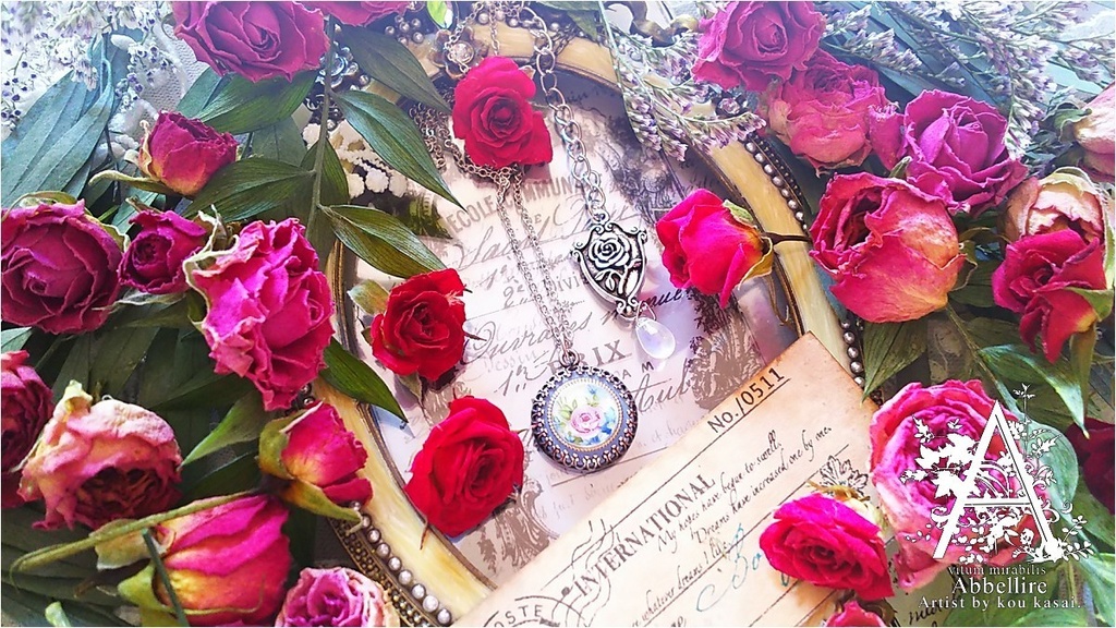 優美な薔薇のネックレス(シルバー)-Vintage-